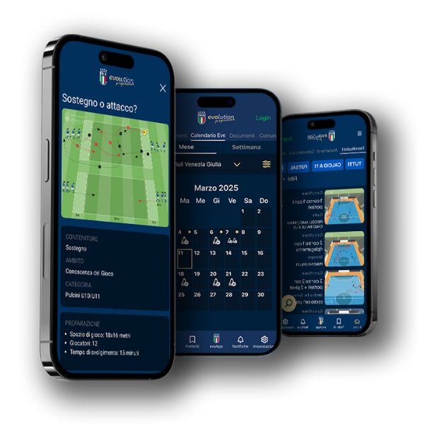 L'applicazione dell'Evolution Programme realizzata da YouCoach per il progetto del Settore Giovanile e Scolastico FIGC: calendario, documenti, esercizi calcio a 11, esercizi portieri, esercizi futsal