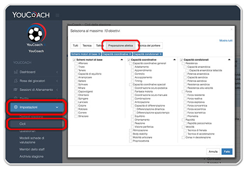 YouCoachApp per i preparatori atletici YouCoachApp per i preparatori atletici